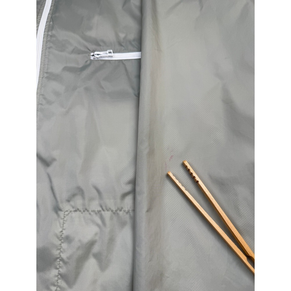 VTG Nike Windbreaker Jacket Mens XXL Gray White Full Zip Mesh Swoosh Y2K 90s - Picture 7 of 16
